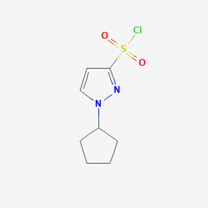1-Cyclopentylpyrazole-3-sulfonyl chloride