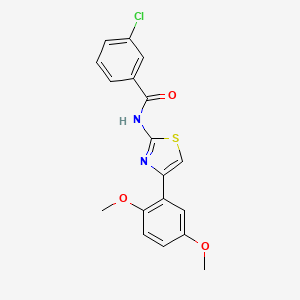 3-chloro-N-[4-(2,5-dimethoxyphenyl)-1,3-thiazol-2-yl]benzamide