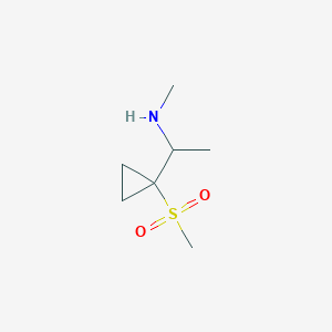 N-Methyl-1-(1-methylsulfonylcyclopropyl)ethanamine