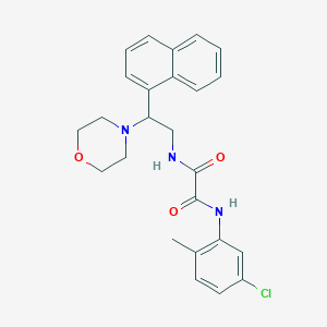molecular formula C25H26ClN3O3 B2563108 N1-(5-chloro-2-methylphenyl)-N2-(2-morpholino-2-(naphthalen-1-yl)ethyl)oxalamide CAS No. 941977-55-5