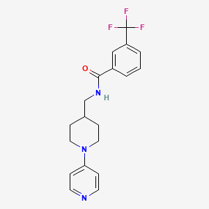 molecular formula C19H20F3N3O B2563112 N-((1-(pyridin-4-yl)piperidin-4-yl)methyl)-3-(trifluoromethyl)benzamide CAS No. 2034507-87-2