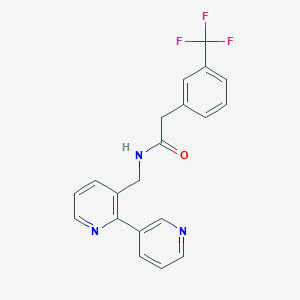 molecular formula C20H16F3N3O B2563113 N-([2,3'-联吡啶]-3-基甲基)-2-(3-(三氟甲基)苯基)乙酰胺 CAS No. 2034543-31-0