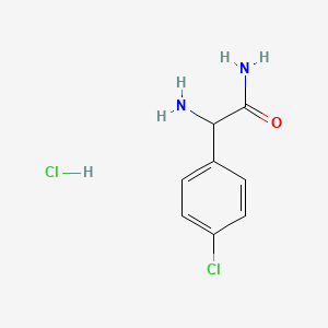 molecular formula C8H10Cl2N2O B2563114 2-氨基-2-(4-氯苯基)乙酰胺盐酸盐 CAS No. 92303-74-7
