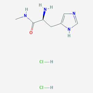 molecular formula C7H14Cl2N4O B2563116 (2S)-2-Amino-3-(1H-imidazol-4-yl)-N-methylpropanamide dihydrochloride CAS No. 2126143-25-5