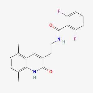 molecular formula C20H18F2N2O2 B2563120 N-[2-(5,8-dimethyl-2-oxo-1,2-dihydroquinolin-3-yl)ethyl]-2,6-difluorobenzamide CAS No. 851406-61-6