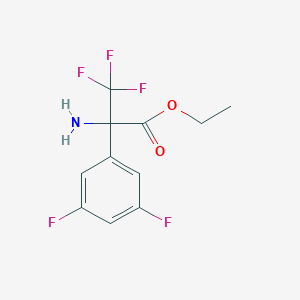 molecular formula C11H10F5NO2 B2563128 Ethyl 2-amino-2-(3,5-difluorophenyl)-3,3,3-trifluoropropanoate CAS No. 2248377-98-0