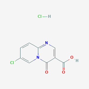 molecular formula C9H6Cl2N2O3 B2563130 7-chloro-4-oxo-4H-pyrido[1,2-a]pyrimidine-3-carboxylic acid hydrochloride CAS No. 1322604-90-9