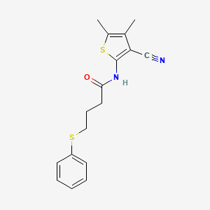 N-(3-cyano-4,5-dimethylthiophen-2-yl)-4-(phenylthio)butanamide