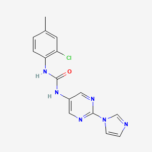 1-(2-(1H-imidazol-1-yl)pyrimidin-5-yl)-3-(2-chloro-4-methylphenyl)urea