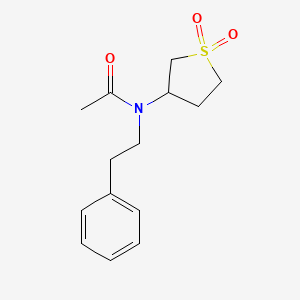 molecular formula C14H19NO3S B2563139 N-(1,1-dioxidotetrahydrothiophen-3-yl)-N-phenethylacetamide CAS No. 459413-84-4