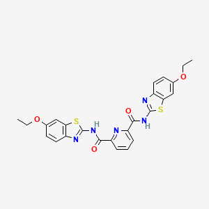 molecular formula C25H21N5O4S2 B2563141 N2,N6-bis(6-ethoxybenzo[d]thiazol-2-yl)pyridine-2,6-dicarboxamide CAS No. 392325-10-9