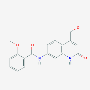2-methoxy-N-[4-(methoxymethyl)-2-oxo-1H-quinolin-7-yl]benzamide