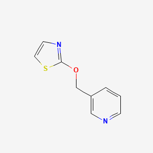molecular formula C9H8N2OS B2563152 3-[(1,3-Thiazol-2-yloxy)methyl]pyridine CAS No. 2200852-41-9
