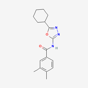 N-(5-cyclohexyl-1,3,4-oxadiazol-2-yl)-3,4-dimethylbenzamide