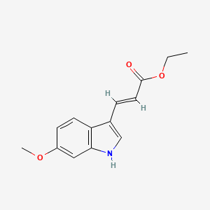 molecular formula C14H15NO3 B2563164 3-(6-Methoxy-1H-indol-3-yl)-acrylic acid ethyl ester CAS No. 2007930-94-9