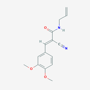 molecular formula C15H16N2O3 B2563170 (E)-2-cyano-3-(3,4-dimethoxyphenyl)-N-prop-2-enylprop-2-enamide CAS No. 502894-87-3