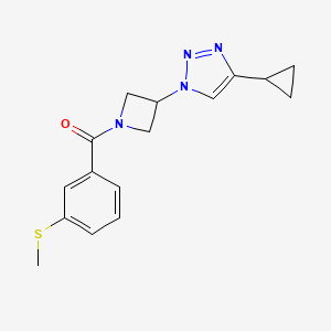 (3-(4-cyclopropyl-1H-1,2,3-triazol-1-yl)azetidin-1-yl)(3-(methylthio)phenyl)methanone