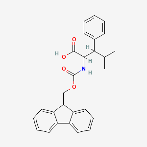2-(9H-Fluoren-9-ylmethoxycarbonylamino)-4-methyl-3-phenylpentanoic acid