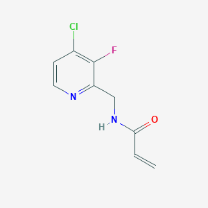 molecular formula C9H8ClFN2O B2563185 N-[(4-Chloro-3-fluoropyridin-2-yl)methyl]prop-2-enamide CAS No. 2305341-20-0