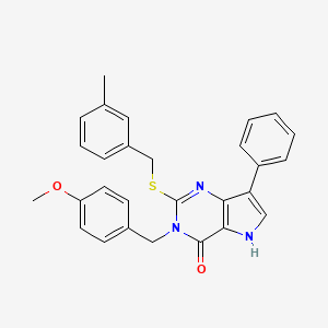 3-(4-methoxybenzyl)-2-((3-methylbenzyl)thio)-7-phenyl-3H-pyrrolo[3,2-d]pyrimidin-4(5H)-one