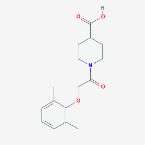 molecular formula C16H21NO4 B256319 1-[2-(2,6-dimethylphenoxy)acetyl]piperidine-4-carboxylic Acid 