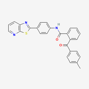 molecular formula C27H19N3O2S B2563200 2-(4-甲基苯甲酰基)-N-(4-(噻唑并[5,4-b]吡啶-2-基)苯基)苯甲酰胺 CAS No. 863588-97-0