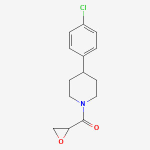 molecular formula C14H16ClNO2 B2563201 [4-(4-Chlorophenyl)piperidin-1-yl]-(oxiran-2-yl)methanone CAS No. 2411200-01-4