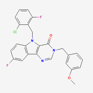 5-(2-chloro-6-fluorobenzyl)-8-fluoro-3-(3-methoxybenzyl)-3H-pyrimido[5,4-b]indol-4(5H)-one