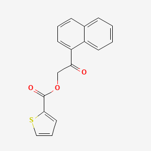 molecular formula C17H12O3S B2563215 2-萘基-2-氧代乙基噻吩-2-羧酸酯 CAS No. 667891-45-4