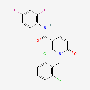 molecular formula C19H12Cl2F2N2O2 B2563218 1-[(2,6-dichlorophenyl)methyl]-N-(2,4-difluorophenyl)-6-oxopyridine-3-carboxamide CAS No. 339008-61-6