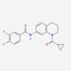 N-[1-(cyclopropanecarbonyl)-3,4-dihydro-2H-quinolin-7-yl]-3,4-difluorobenzamide