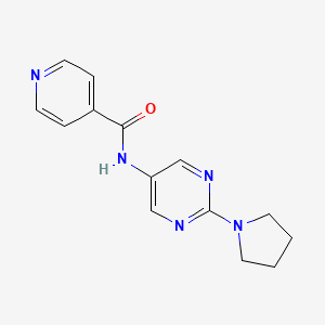 N-(2-(pyrrolidin-1-yl)pyrimidin-5-yl)isonicotinamide