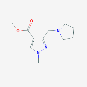 Methyl 1-methyl-3-(pyrrolidin-1-ylmethyl)pyrazole-4-carboxylate
