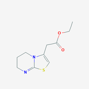 molecular formula C10H14N2O2S B256325 ethyl 6,7-dihydro-5H-[1,3]thiazolo[3,2-a]pyrimidin-3-ylacetate 