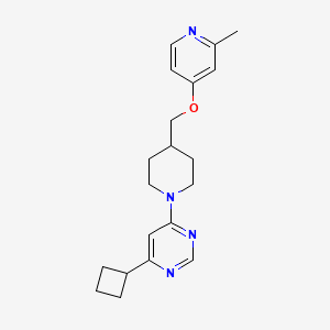 4-Cyclobutyl-6-[4-[(2-methylpyridin-4-yl)oxymethyl]piperidin-1-yl]pyrimidine