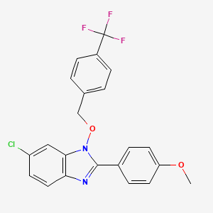 4-(6-chloro-1-{[4-(trifluoromethyl)benzyl]oxy}-1H-1,3-benzimidazol-2-yl)phenyl methyl ether