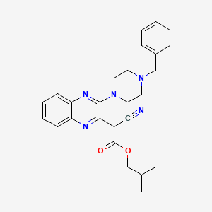 2-Methylpropyl 2-[3-(4-benzylpiperazin-1-yl)quinoxalin-2-yl]-2-cyanoacetate