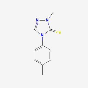 molecular formula C10H11N3S B2563266 1-メチル-4-(4-メチルフェニル)-4,5-ジヒドロ-1H-1,2,4-トリアゾール-5-チオン CAS No. 478247-44-8