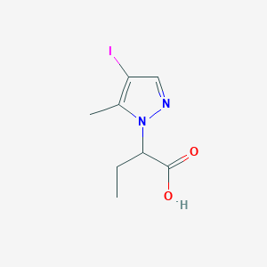 molecular formula C8H11IN2O2 B2563272 2-(4-Iodo-5-methyl-1H-pyrazol-1-yl)butanoic acid CAS No. 1354703-55-1