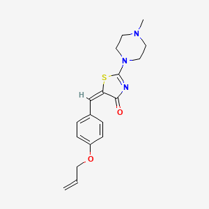 molecular formula C18H21N3O2S B2563273 (E)-5-(4-(allyloxy)benzylidene)-2-(4-methylpiperazin-1-yl)thiazol-4(5H)-one CAS No. 844822-51-1