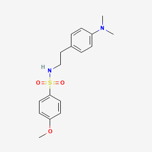 molecular formula C17H22N2O3S B2563279 N-(4-(dimethylamino)phenethyl)-4-methoxybenzenesulfonamide CAS No. 953941-10-1