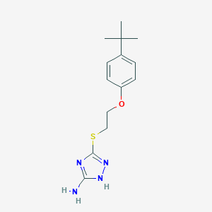 molecular formula C14H20N4OS B256328 5-{[2-(4-tert-butylphenoxy)ethyl]sulfanyl}-4H-1,2,4-triazol-3-amine 
