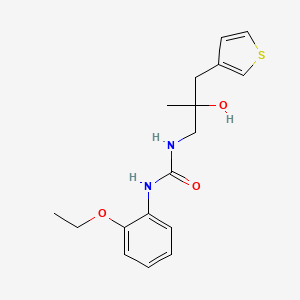 molecular formula C17H22N2O3S B2563290 1-(2-Ethoxyphenyl)-3-(2-hydroxy-2-methyl-3-(thiophen-3-yl)propyl)urea CAS No. 2210139-42-5