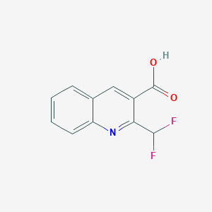 molecular formula C11H7F2NO2 B2563292 2-(Difluoromethyl)quinoline-3-carboxylic acid CAS No. 2167417-22-1