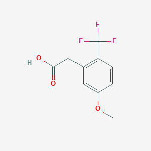 molecular formula C10H9F3O3 B2563297 2-(5-Methoxy-2-(trifluoromethyl)phenyl)acetic acid CAS No. 1214361-90-6