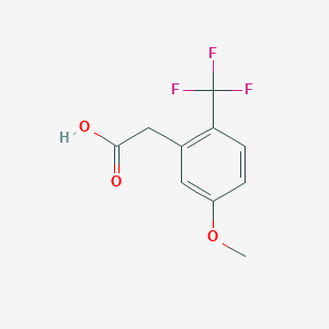 molecular formula C10H9F3O3 B2563297 2-(5-甲氧基-2-(三氟甲基)苯基)乙酸 CAS No. 1214361-90-6