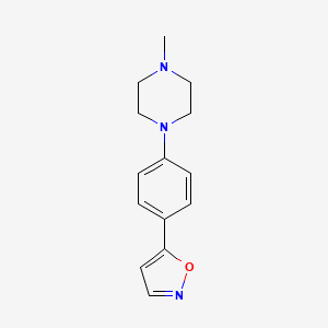 molecular formula C14H17N3O B2563298 1-[4-(5-Isoxazolyl)phenyl]-4-methylpiperazine CAS No. 240115-80-4