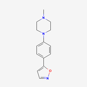 molecular formula C14H17N3O B2563298 1-[4-(5-Isoxazolyl)fenil]-4-metilpiperazina CAS No. 240115-80-4