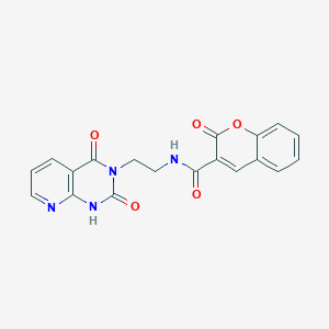 N-(2-(2,4-dioxo-1,2-dihydropyrido[2,3-d]pyrimidin-3(4H)-yl)ethyl)-2-oxo-2H-chromene-3-carboxamide