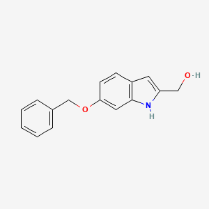 molecular formula C16H15NO2 B2563309 (6-Phenylmethoxy-1H-indol-2-yl)methanol CAS No. 1262029-58-2